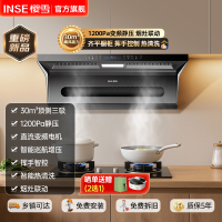 樱雪(INSE)ZK2589变频顶侧双吸抽油烟机 家用30m³风量大吸力1200Pa静压 烟灶联动一键热清洗挥手感应