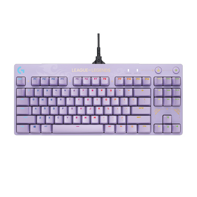罗技(Logitech)PRO机械游戏键盘 英雄联盟玉剑传说联名款 电竞87键紧凑设计RGB灯光键盘