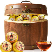 痴福 小青柑500g木桶装新会青柑陈皮熟茶柑普茶小青桔柑橘普洱茶黑茶礼盒装