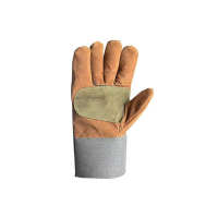 惠铁 短皮电焊工耐磨隔热防刺手套 花半皮 双