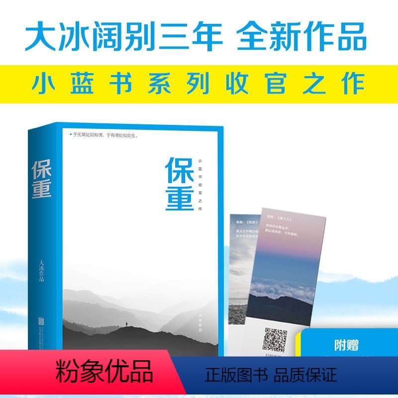 [正版]保重 大冰新书 大冰2022年全新作品 小蓝书系列收官之作 决绝书写《十年》后记 感恩千万读者十年陪伴 图书