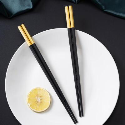 康巴赫(KBH)三重抗菌合金筷子防滑防霉耐高温家用高档家庭健康分色公筷抗菌合金筷5双装(星空黑)