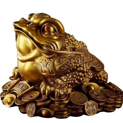 家柏饰(CORATED)铜金蟾摆件三足金蝉三脚蟾蜍铜金蟾开业礼品