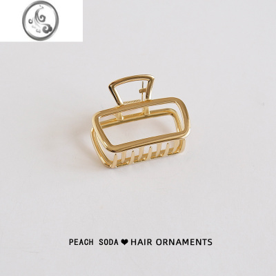 JiMiins简约高级感方形金属鲨鱼夹女后脑勺盘发抓夹网红气质发夹头饰