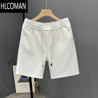 HLCOMAN简约百搭白色短裤男款夏季外穿薄款沙滩裤男士宽松居家休闲五分裤