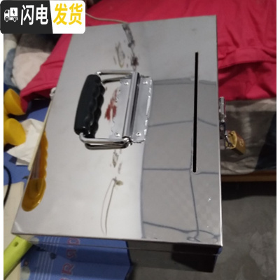 三维工匠不锈钢储蓄罐大号带锁存钱箱超市手提收银钱箱儿童防摔存钱罐定做 30*20*15(30万)大号单锁钱箱