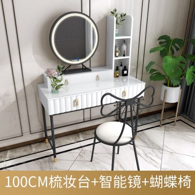 约小收纳柜一体北欧网红风轻奢实木化妆台桌梳妆台 卧室现代简
