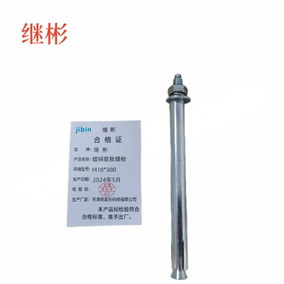 JIBIN/继彬 GB22795-表5 膨胀螺栓 碳钢 镀白锌 M10×300 1个
