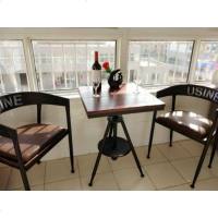 户外阳台小茶几三件套外摆桌椅组合奶茶店咖啡厅休闲酒吧小圆桌子