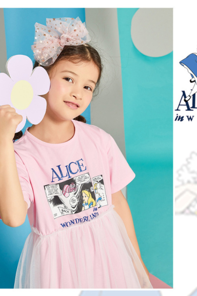 [2件2折价:44]moomoo童装女童连衣裙儿童裙子夏迪士尼针织网纱裙