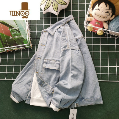 YANXU2023日系潮流牛仔外套男款美式复古感宽松百搭工装夹克