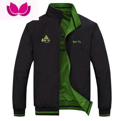 七斓新款外套男青年双面穿休闲风衣运动薄款夹克男士大码宽松上衣