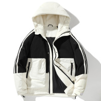 男装新款羽绒服冬季潮流连帽外套情侣男女同款加厚白鸭绒防寒上衣