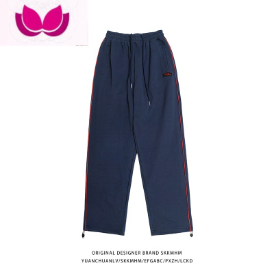 七斓PXZH 美式嘻哈休闲裤男宽松街舞运动裤加绒加厚直筒卫裤子