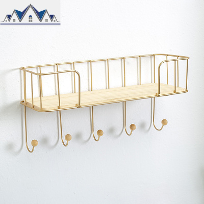 墙上置物架厨房卧室宿舍寝室上铺床头卫生间免打孔铁艺壁挂收纳架 三维工匠