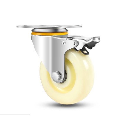 豫众诺 尼龙脚轮 4寸刹车轮 个