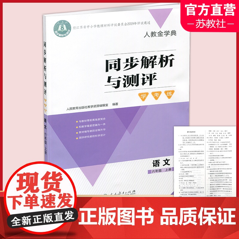 2024秋 同步解析与测评 学考练 语文 六年级上册 人教版6上 小学同步教辅 含答案 人民教育出版社 XGS