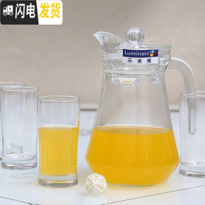 三维工匠玻璃杯套装水具套装耐热玻璃杯茶具套装冷水壶套装家用 透明鸭嘴壶5件套