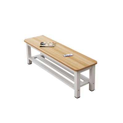 戴劲钢木长条凳商场木凳浴室凳换鞋凳更衣室板凳坐凳 双层1.4米长