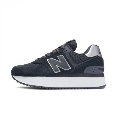 新百伦(New Balance)厚底复古跑鞋女鞋春季新款休闲运动鞋麂皮拼