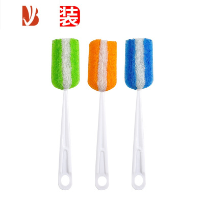 三维工匠3个装家用奶瓶刷长柄清洁刷保温杯刷子杯刷漱口杯百洁布洗杯器