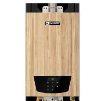 能率(NORITZ) 16升彩壳燃气热水器天然气 智控恒温 带水量伺服器GQ-16PA6AFEX-W02 (暖木)