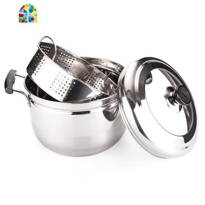 封后不锈钢锅单双层一二电磁炉煤气炉家用小24cm多功能蒸煮专两用蒸锅 FE 26cm(加深蒸笼+蒸片)二层5-6人加厚复