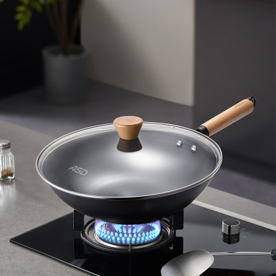 爱仕达(ASD)黑城系列无涂层炒锅 32cm CF32Z2TG(单位:件)