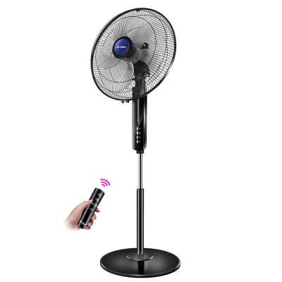 艾美特电风扇家用落地扇立式台式遥控预约定时节能电扇宿舍 黑色