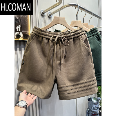 HLCOMAN三条杠设计高端运动休闲短裤男士裤子夏季宽松五分裤美式卫裤