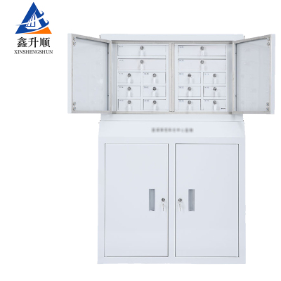 鑫升顺手机信号考场会议室专用手机柜电子产品存放柜寄存柜带锁落地款16格350*776*1215