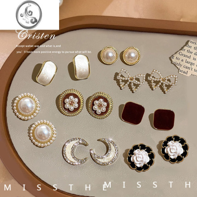 JiMi小巧耳钉女2023年新款气质高级感耳环无痛无耳洞耳夹珍珠耳饰