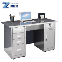 豫庄德不锈钢电脑桌1.6m张