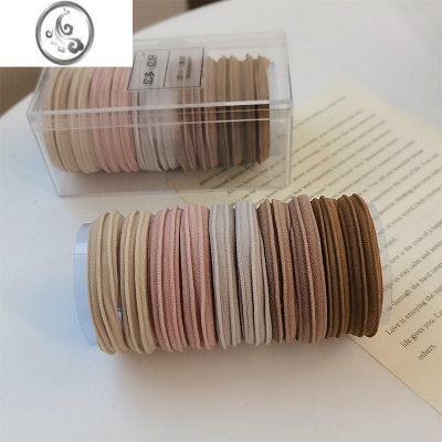 JiMi时尚无接缝发圈头饰简约丸子头发绳高弹力耐用皮筋女扎头皮套头绳