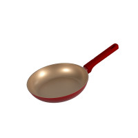 帝伯朗零氟盈月煎锅24cm(外红内金)DBL-YYJ05