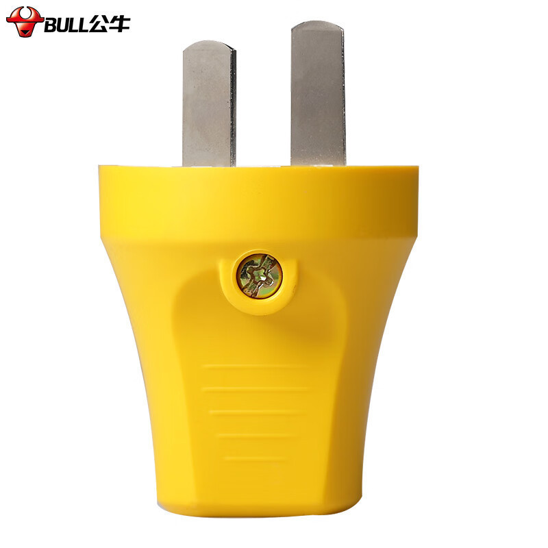 公牛(BULL)单相两极带接地可拆线插头 10A/摔不烂三扁脚插头/黄色 GNT-10S2(单位:个)