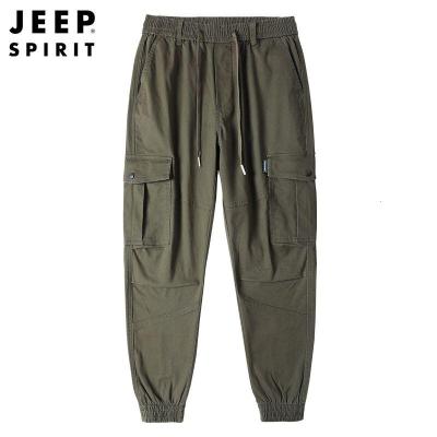 JEEPspirit吉普秋季男装休闲裤弹力束脚多袋裤运动裤