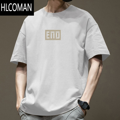 HLCOMAN短袖t恤男潮牌夏季国潮新款半袖男士宽松潮流体恤