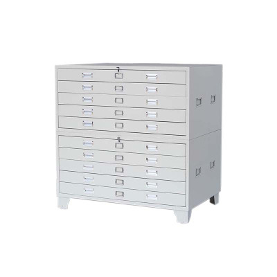 帅畅底图柜工程资料图纸柜0号1号抽屉柜地图柜文件柜菲林柜图纸收纳柜0号双节1300*930*1200灰白色