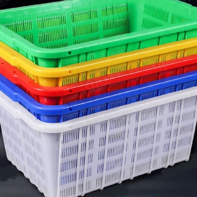 加厚新塑料箩筐食品蔬菜生鲜水果服装专用长方形周转筐 650*455*300