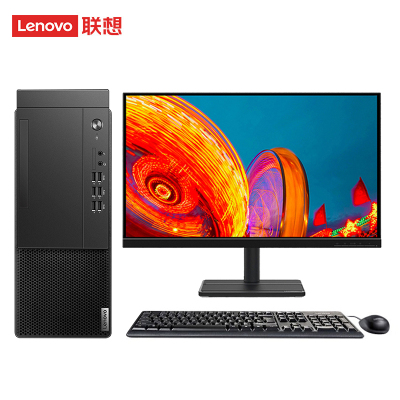 联想Lenovo启天M437台式电脑 I3-10105 4G 1T WIN11+27英寸显示器