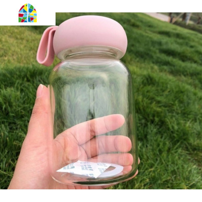 玻璃杯女学生韩版水杯清新可爱便携磨砂韩国创意茶杯潮流随手杯子 FENGHOU