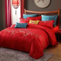 家柏饰(CORATED)美颂婚庆提花绣花八件套喜庆床上用品结婚套件