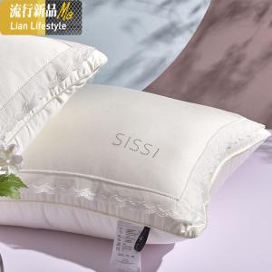 胶原蛋白枕刺绣蕾丝工艺枕头棉面料超细纤维填充枕芯 三维工匠 胶原蛋白枕-单个装乳白色 默认尺寸