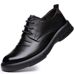 秋冬新款头层牛皮男鞋韩版真皮休闲鞋潮流耐磨商务百搭皮鞋子