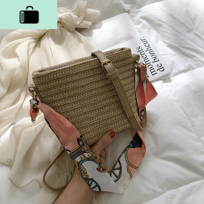 编织包包女包新款2020纯色简约编包休闲百搭手提包单肩斜挎包潮NEW LAKE女士单肩包