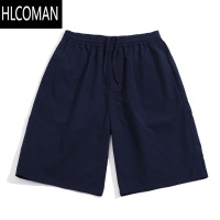 HLCOMAN日系CityBoy藏青色休闲短裤男青少年机能宽松潮牌直筒工装五分裤