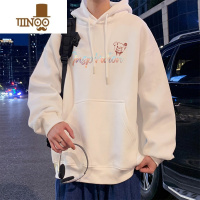 YANXU美式卫衣男2023新款高街涂鸦连帽长袖男生秋装上衣服外套