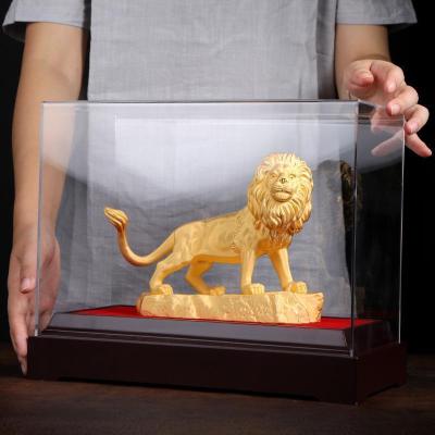 家柏饰(CORATED)绒狮子瑞兽狮子摆件家居工艺品客厅酒柜装饰开业礼品