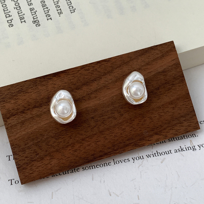S925纯银豆荚正圆亮光珍珠耳钉女温柔优雅耳环耳饰通勤搭配款送女朋友老婆情人节七夕生日礼物